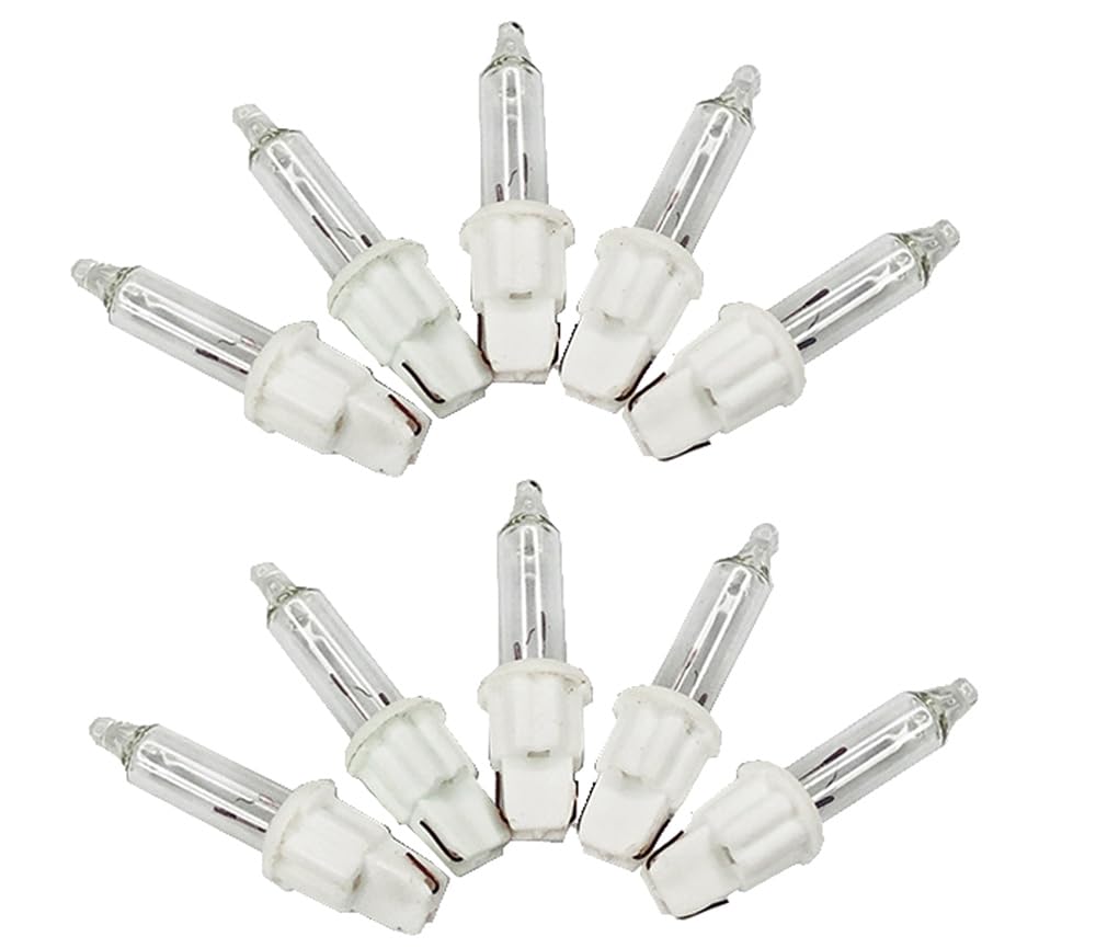 ShuoHui Ersatzbirne/für Minilichterketten, Glühlampe, / 7V, 0.9W / Blister/Steckfassung, Warm weiß 10LM (10) von ShuoHui