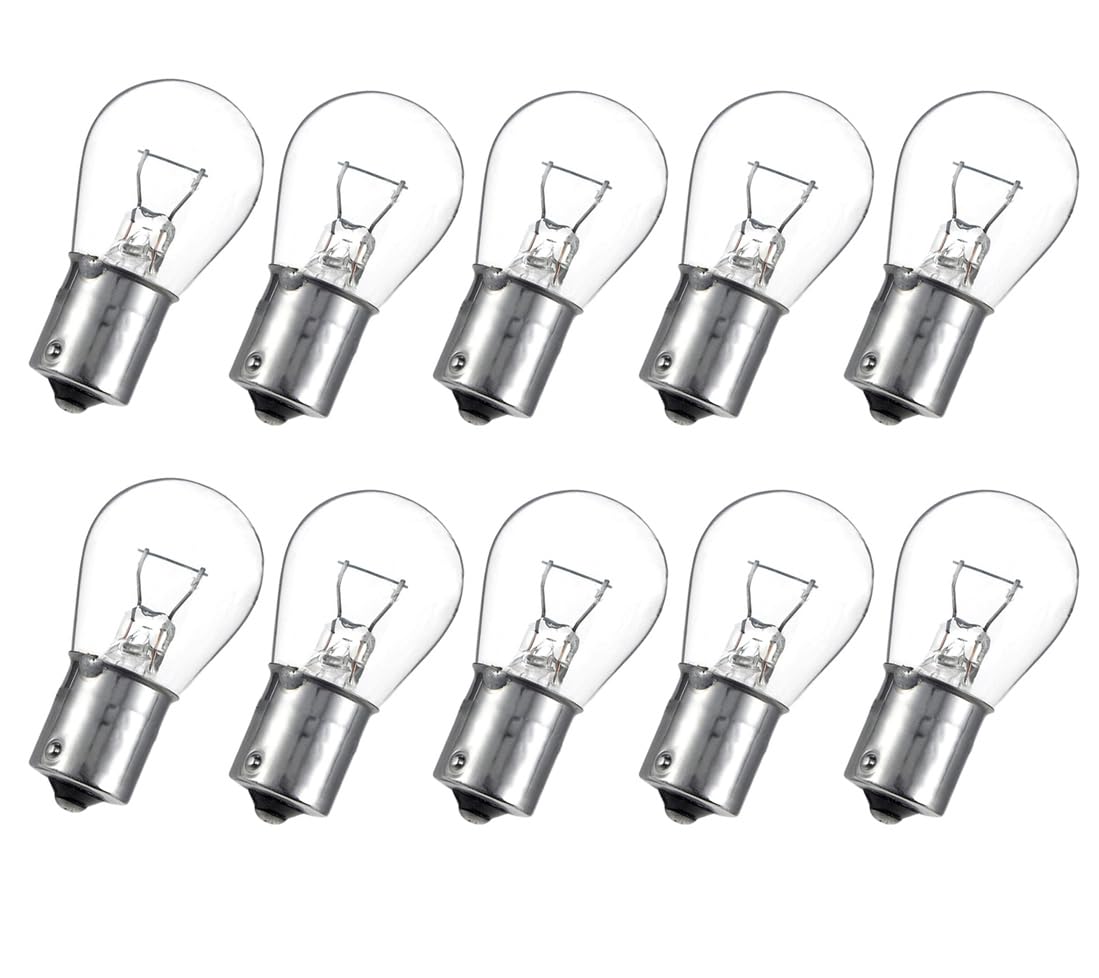 ShuoHui P21W 12V 21W Kugellampe BA15s Bremslichtlampe Nebelschlusslampe Rückfahrlicht Tagfahrlicht Glüh-Lampe Auto Birne Kfz PKW Stop Signal Licht (4) von ShuoHui