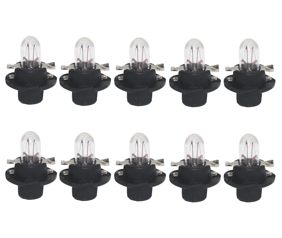 Socket BX8.4D 12V 2W T4.7 Light Bulb Dashboard Light Bulb Set for Car Dashboard Light Light Yellow Halogen (5) von ShuoHui