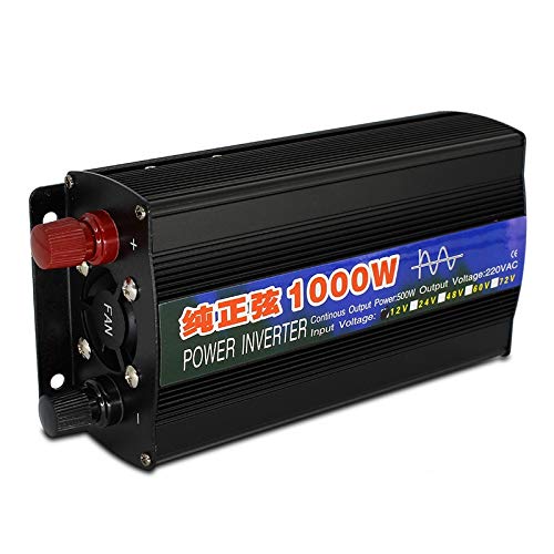 Wechselrichter Auto,Wechselrichter für Fahrzeuge 1000W Inverter 12v 220v Reine Sinus-Wellen DC12V / 24V bis 220V AC 50 Hz Power Converter Booster for Haushalts-Auto-Inverter(12V,220 240V_1000W) von Shupiquant