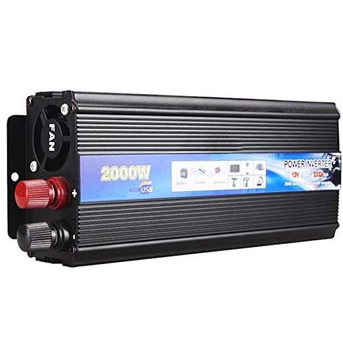 Wechselrichter Auto,Wechselrichter für Fahrzeuge 2000W Auto-Inverter 12v 220v-Energien-Inverter DC-AC-12V bis 220V Auto-Spannungswandler mit USB-Kfz-Ladegerät for Telefon-Tablette PC(24V to 220V) von Shupiquant