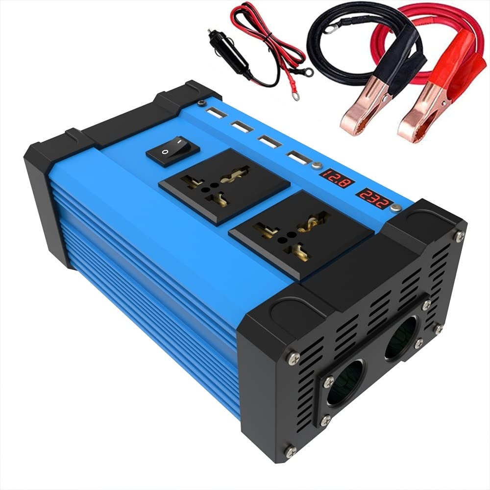 Wechselrichter Auto,Wechselrichter für Fahrzeuge 4000W Car Power Inverter 12V 220V 110V DC an AC Solar Inverser 12 V 220V Sinuswellenwandler Auto Inverter von Shupiquant