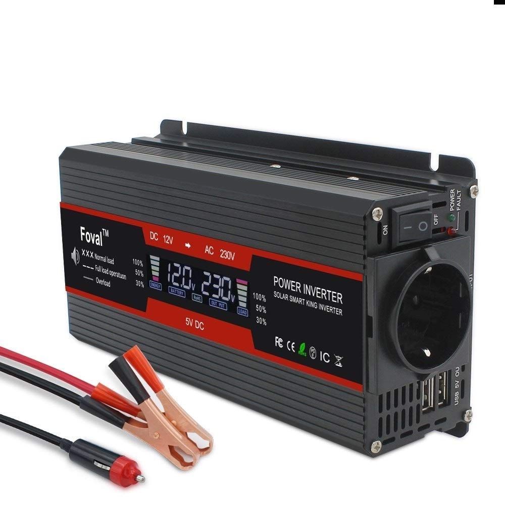 Wechselrichter Auto,Wechselrichter für Fahrzeuge Anzeige 5000W Power Inverter DC 12V bis 220V AC Sinus Solar 2 USB-Auto-Transformator Convert Sockel Schwarz Wechselrichter Auto,Wechselrichter für Fahrzeuge Anzeige 5000W Power Inverter DC 12V bis 220V AC Sinus Solar 2 USB-Auto-Transformator Convert Sockel Schwarz von Shupiquant