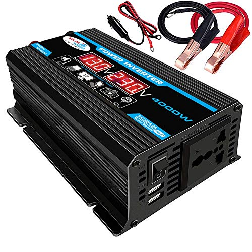 Wechselrichter Auto,Wechselrichter für Fahrzeuge Anzeige Auto-Energien-Inverter-Konverter Ladegerät-Adapter 4000W 12V bis 220V / 110V Doppel-USB-Spannungswandler modifizierter Sinus(Yellow DC12V AC110 Wechselrichter Auto,Wechselrichter für Fahrzeuge Anzeige Auto-Energien-Inverter-Konverter Ladegerät-Adapter 4000W 12V bis 220V / 110V Doppel-USB-Spannungswandler modifizierter Sinus(Yellow DC12V AC110 von Shupiquant