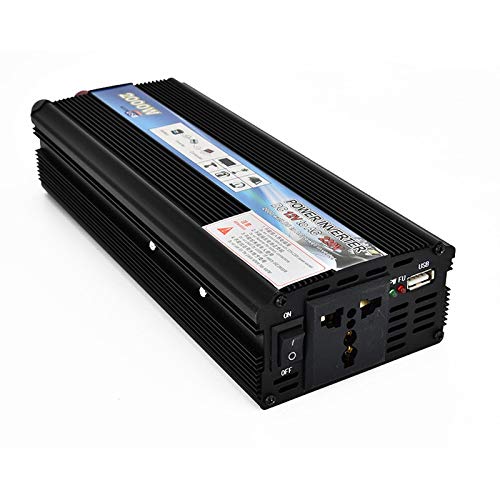 Wechselrichter Auto,Wechselrichter für Fahrzeuge Auto-Inverter 12v 220v 2000W Power Inverter DC-AC-12V bis 220V Auto-Spannungswandler mit USB Car Charger(24v to 220v) von Shupiquant