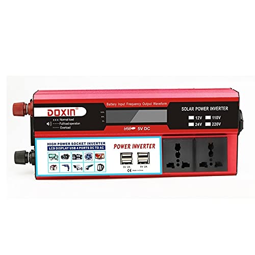 Wechselrichter Auto,Wechselrichter für Fahrzeuge Peak 6000W Auto Wechselrichter Modified Sinuswelle Solar Power DC 12 / 24V bis AC 220V Spannungstransformatoradapter Ladewandler(DC 12V to AC 220V) von Shupiquant