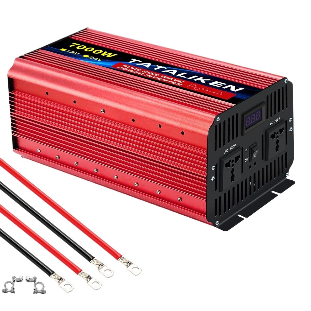 Wechselrichter Auto,Wechselrichter für Fahrzeuge Reiner Sinus-Wechselrichter 1000-10000W 50/60HZ Stromrichter Solar Auto Transformator Mit Led-anzeige DC12V/24V Zu AC 220V Spannung(7000W,12V_220V_UNIV Wechselrichter Auto,Wechselrichter für Fahrzeuge Reiner Sinus-Wechselrichter 1000-10000W 50/60HZ Stromrichter Solar Auto Transformator Mit Led-anzeige DC12V/24V Zu AC 220V Spannung(7000W,12V_220V_UNIV von Shupiquant