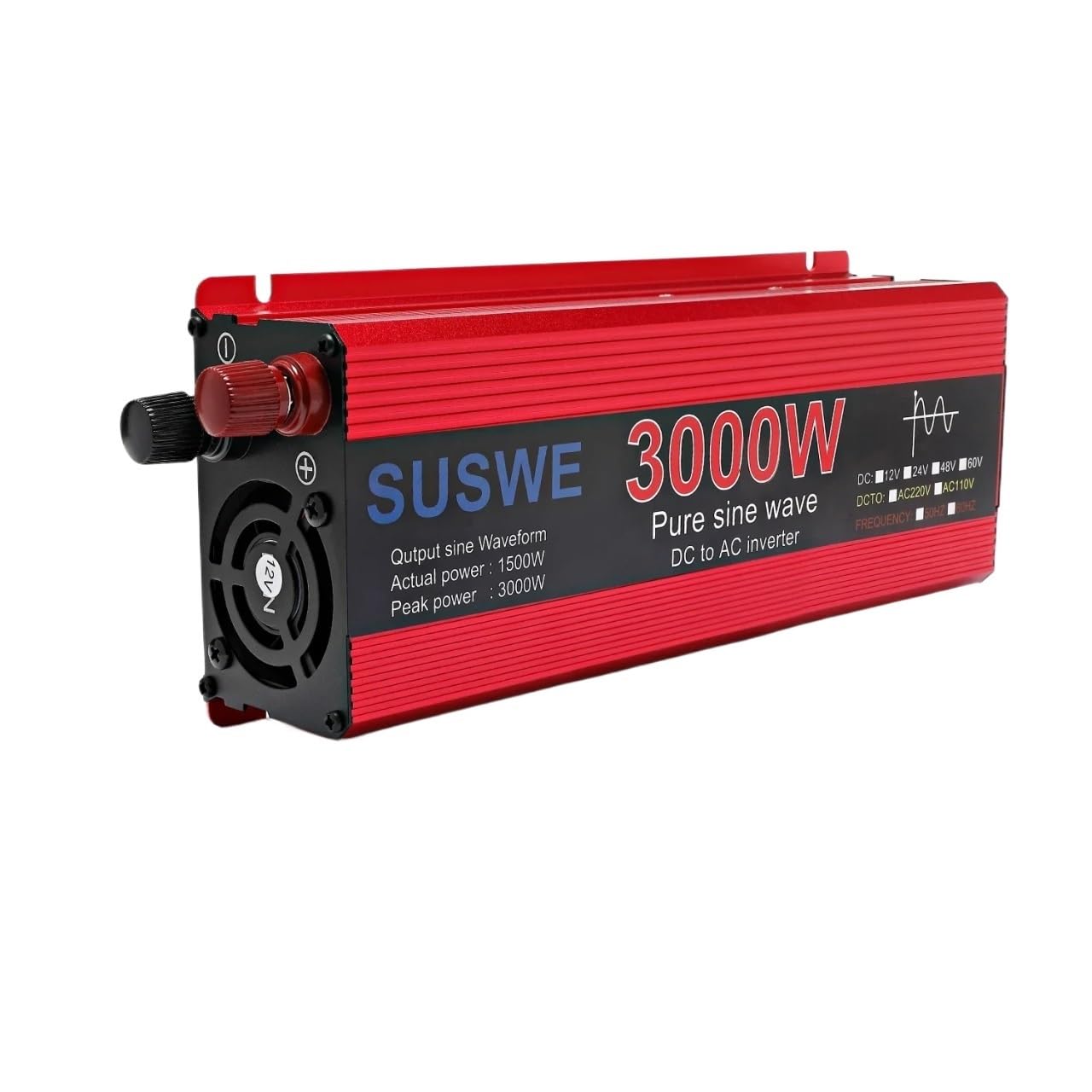 Wechselrichter Auto,Wechselrichter für Fahrzeuge Reiner Sinus-Wechselrichter DC 12V 24V zu AC 220V 110V Wechselrichter 3000W Intelligente Digitalanzeige Spannungswandler(3000W,24V_220V50HZ) von Shupiquant