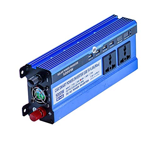 Wechselrichter Auto,Wechselrichter für Fahrzeuge Solar-Inverter 24.12 / 48V-220V 5000W Inverter Spannungswandler Transformator 4 USB-Sonnenenergie-Inverter-Ladegerät for Auto-Haus(24V) von Shupiquant