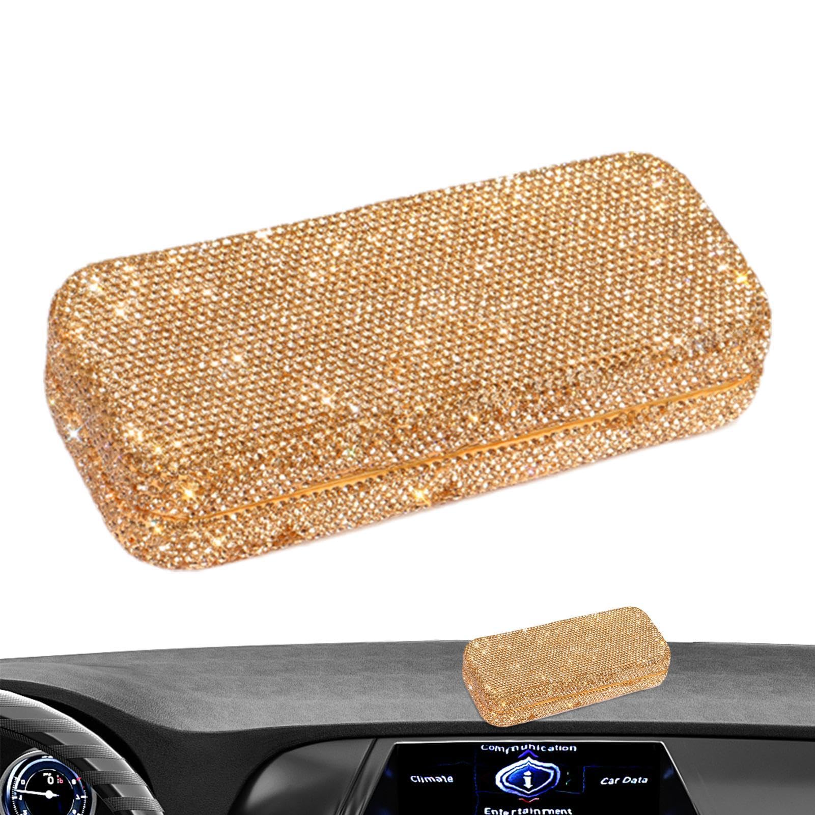 Shxupjn Bling-Etui für Brillen, Brillenetui für Damen - Brillenetui mit Schnappverschluss und eleganten Strasssteinen,Leicht zugänglicher, multifunktionaler, tragbarer Kartenhalter, Auto-Innenzubehör Shxupjn Bling-Etui für Brillen, Brillenetui für Damen - Brillenetui mit Schnappverschluss und eleganten Strasssteinen,Leicht zugänglicher, multifunktionaler, tragbarer Kartenhalter, Auto-Innenzubehör von Shxupjn
