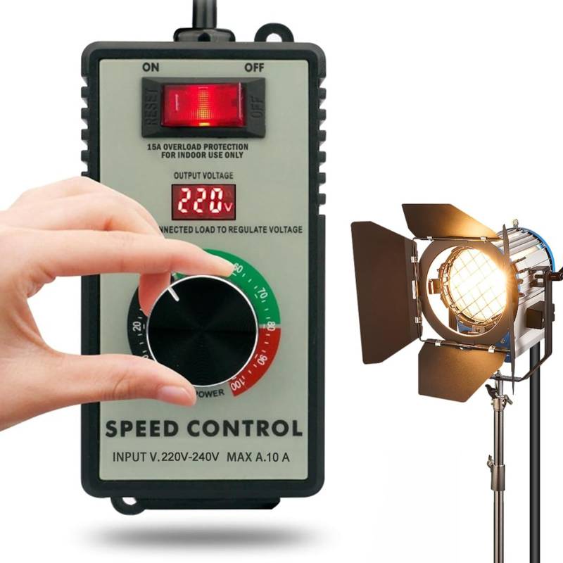 Dimmerschalter,230V Dimmer Steckdose Spannungsregler 230V Elektronischer Spannungsregler für Elektromotoren mit Überlastschutz 220V-240V von SiRyder