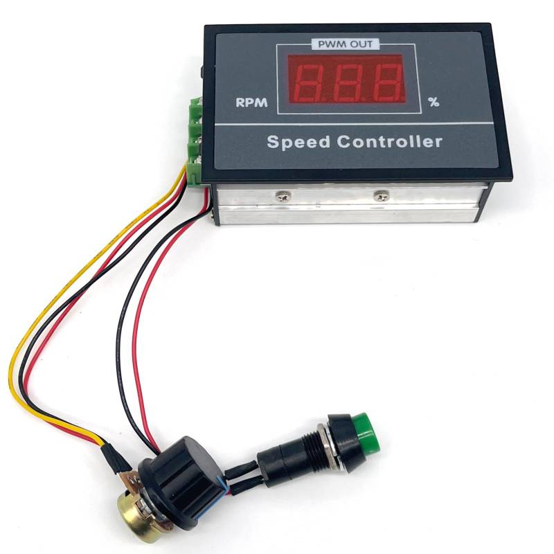 PWM Regler,12V 24V 36V Drehzahlregler PWM-Controller DC 6-60V 30A PWM Drehzahlregler Start-Stopp-Schalter mit Digitalem Display Einstellbare Geschwindigkeit von SiRyder