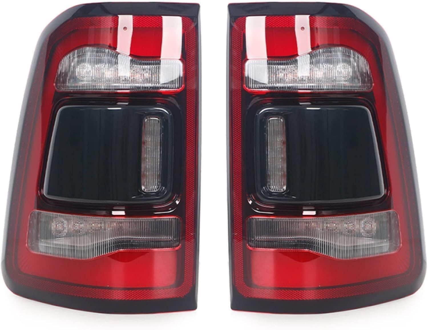 SibblE Auto Rücklicht Für Dodge RAM 1500 2019-2021, Rückfahr Nebelscheinwerfer Heckbremse Lampe Blinker Zubehör,A Pair von SibblE