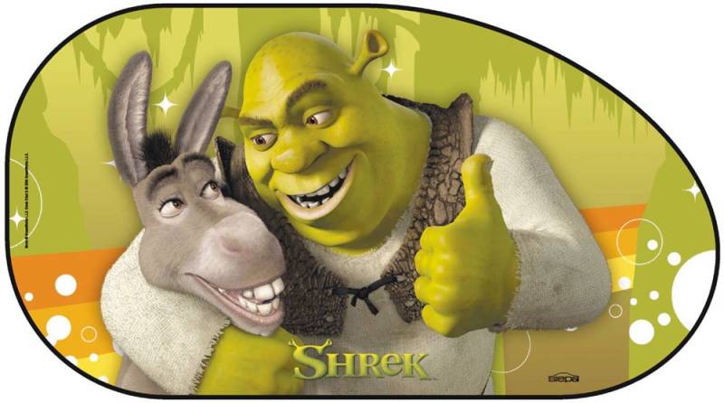 SIEPA 13101 2 Vorhänge Sonnenblende seitlichen zu Trapez, 67 cm x 37 cm, Modell Shrek von Siepa