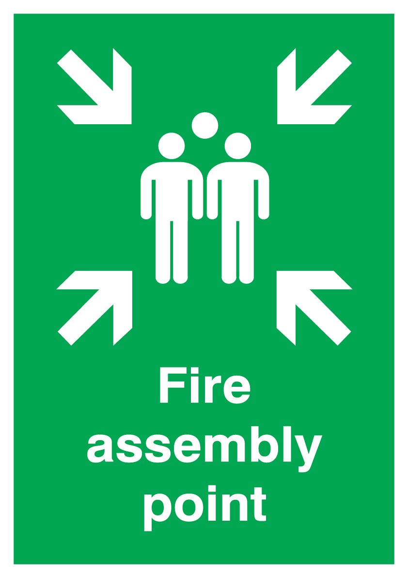 SIGNS and LABELS FFR04549R Assembly Point"Schild, 420 x 297 mm von Signs & Labels