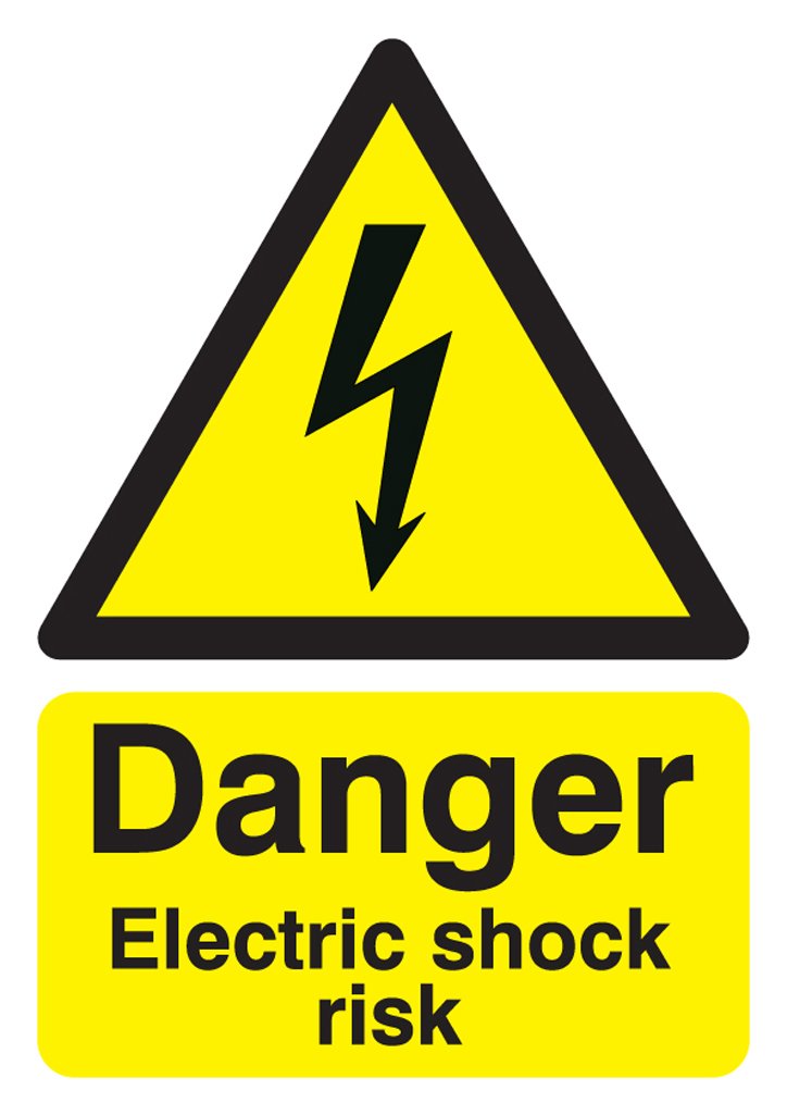 Signs & Labels Zeichen, Schild &FHA10751R Board, Gefahr elektrische Shock Risk von Signs & Labels