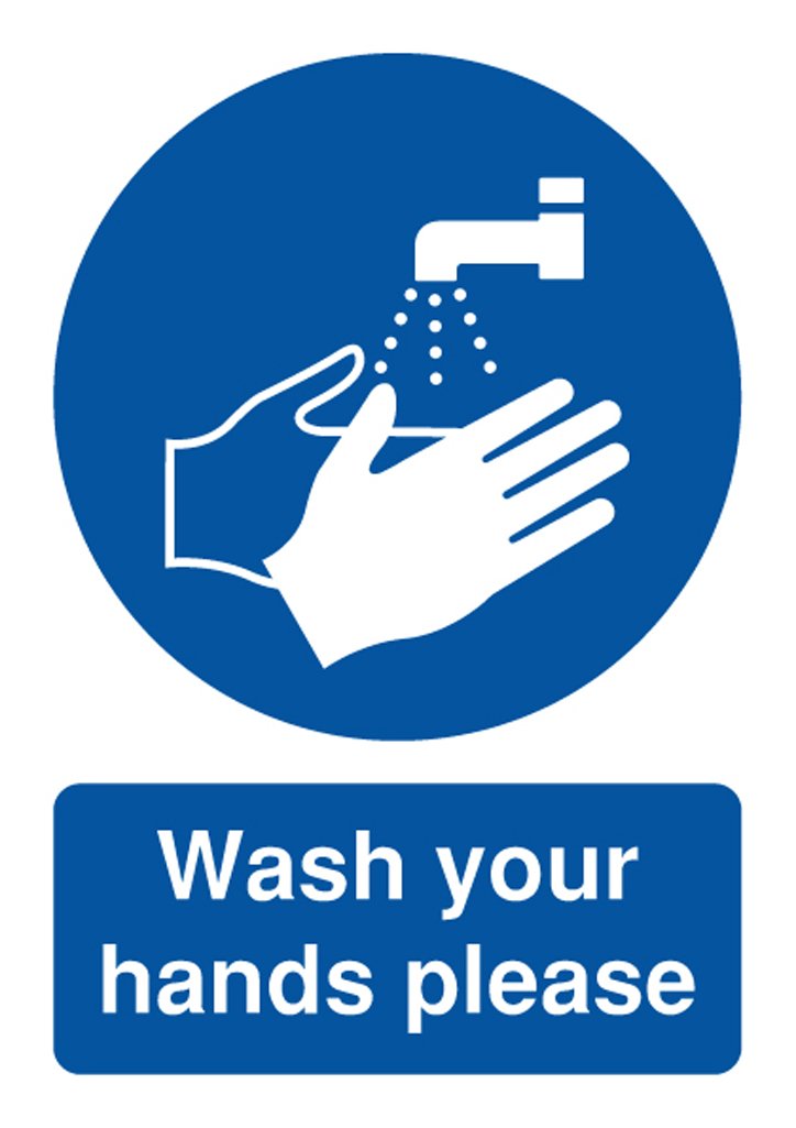 Signs & Labels Zeichen, Schild &FMA05851R, waschen Sie Ihre Hände von Signs & Labels