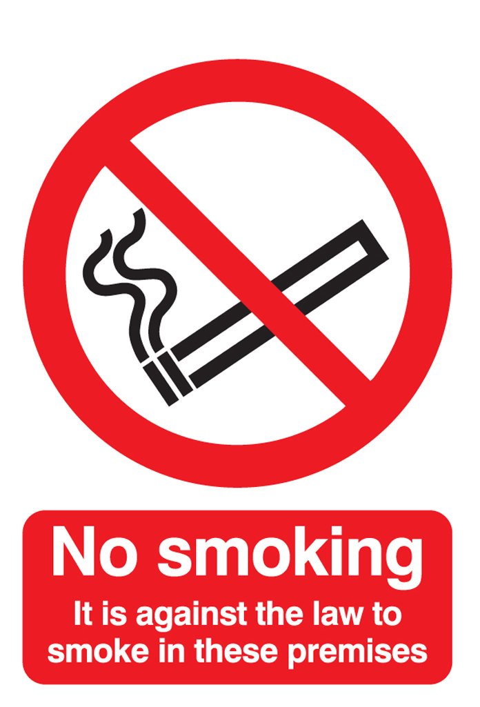 Signs & Labels Zeichen, Schild &FPH05051R Board Nicht Rauchen, von Signs & Labels