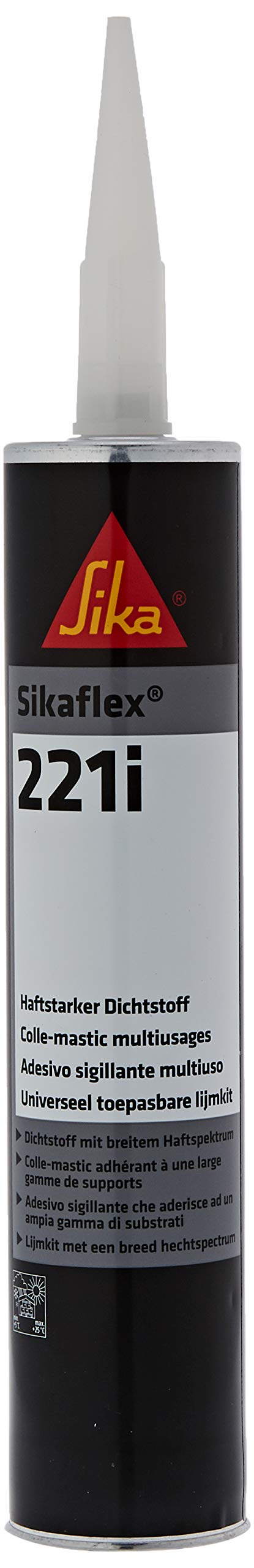 Sika - Sikaflex-221i, haftstarker Dichtstoff, 300 ml, weiß (Alte Version - Neue Version ist Sikaflex-522) von Sika