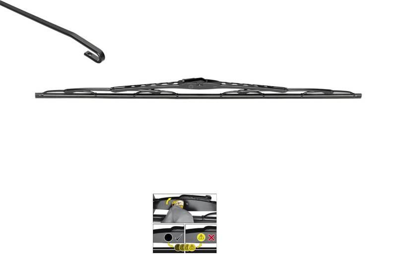 VALEO Silencio Wischer - VM11 - Ganzjahres-Wischer langlebig und widerstandsfähig für konventionelle Windschutzscheibenwischer 550mm - Vorne - Beinhaltet: 1 Wischblatt von Valeo