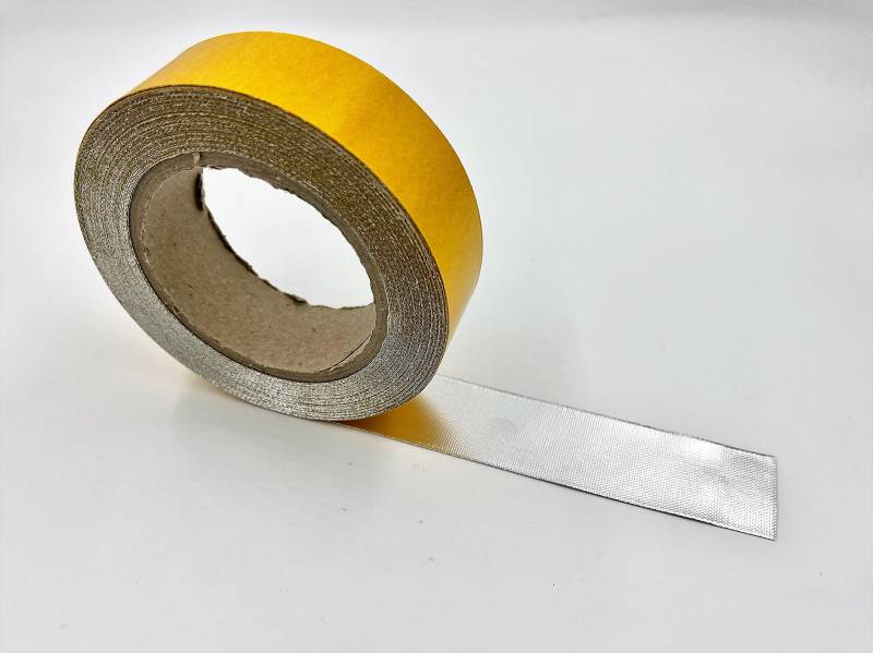 Hitzeschutz Tape/Klebeband/Band - selbstklebend - alubeschichtet - 800° - 5cm Breit (1 Meter) von Silent Sport Premium