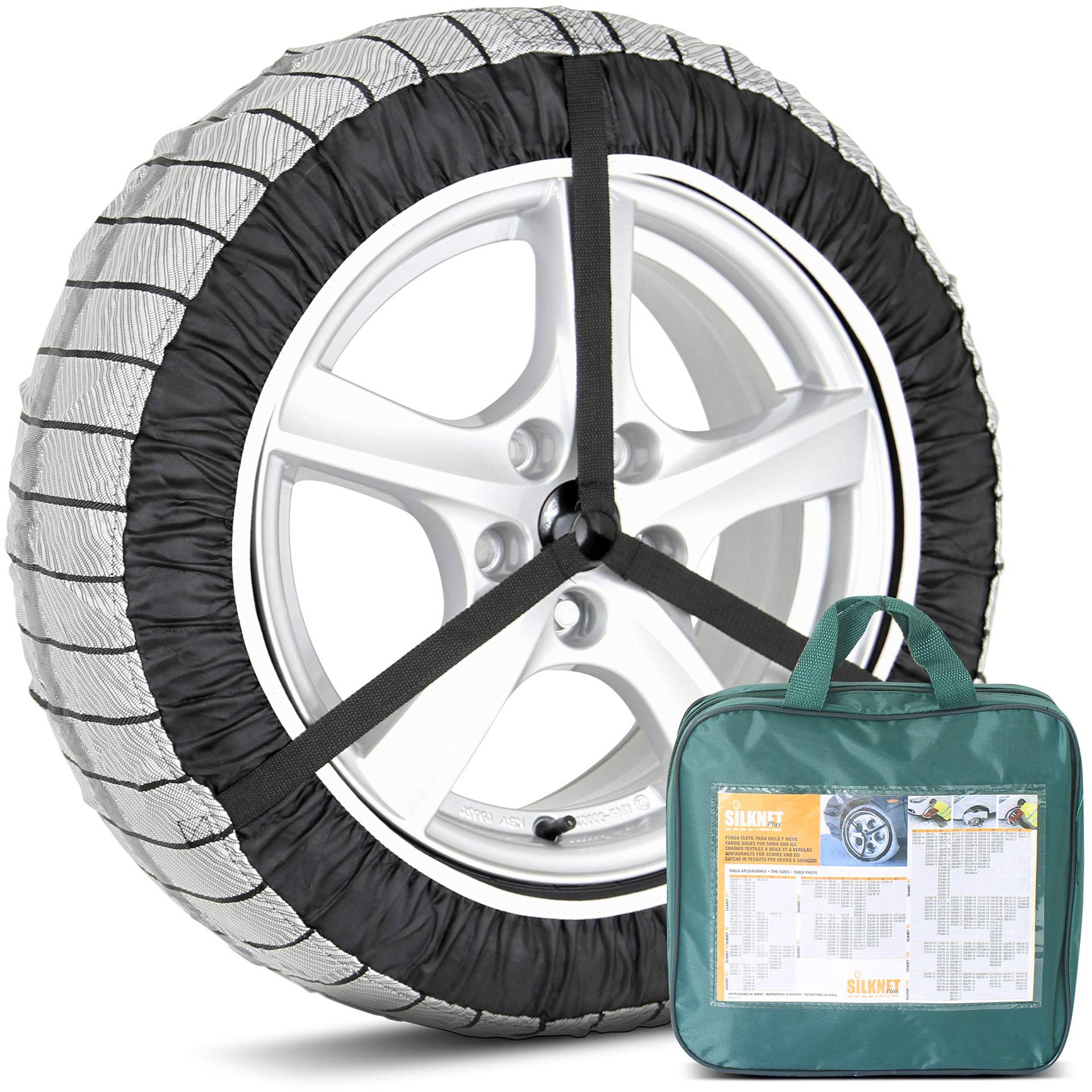 Silknet Schneesocken für das Auto, textiler Reifenüberzug, Größe 100, 255/55 R19 und weitere, ausgezeichnet mit dem „Which Best Buy“-Award Silknet Schneesocken für das Auto, textiler Reifenüberzug, Größe 100, 255/55 R19 und weitere, ausgezeichnet mit dem „Which Best Buy“-Award von Silknet Plus