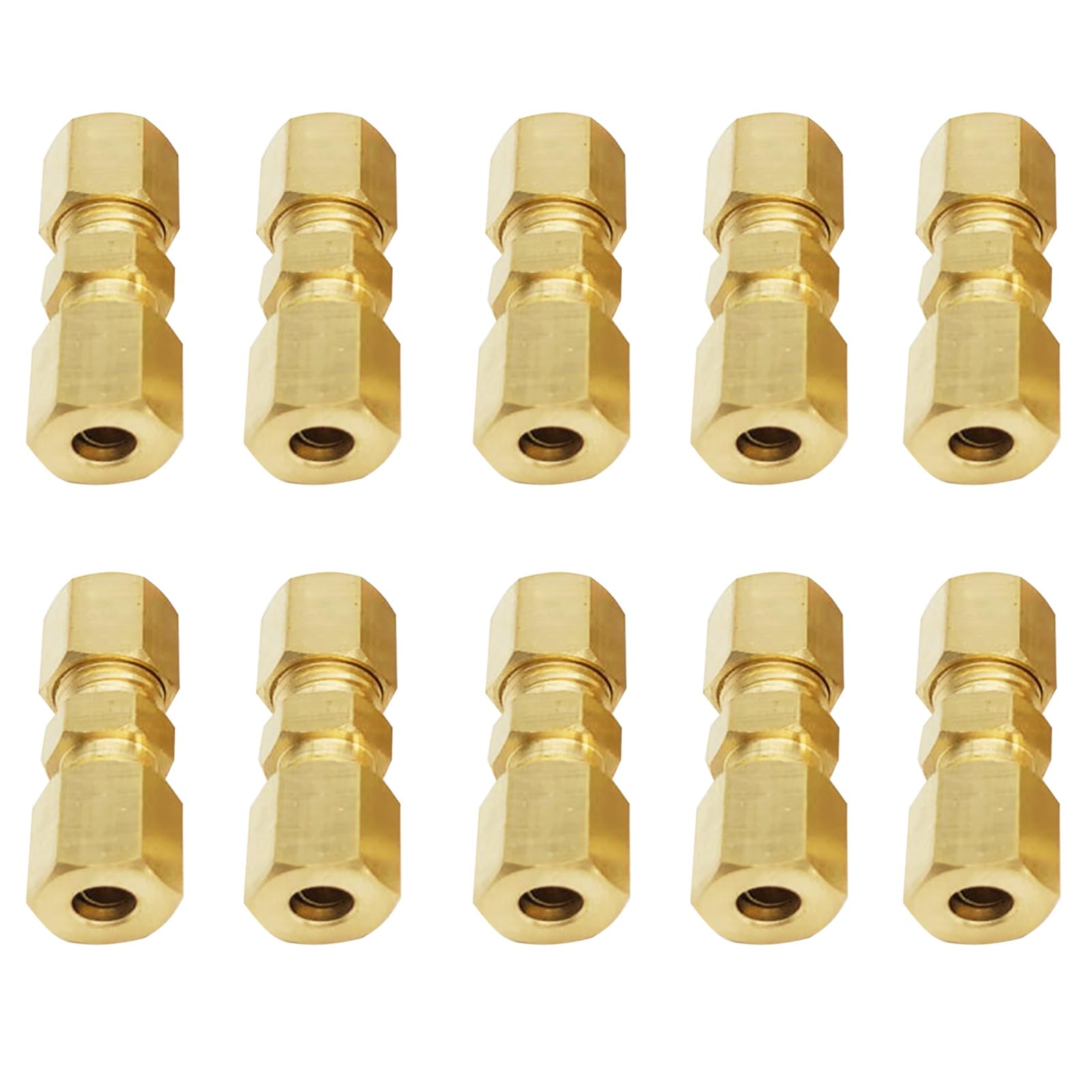 10 Stück Bremsleitungsverbinder, 4,75mm 3/16" Bremsleitung Verbinder, Bremsleitungsverbinder ohne zu Bördeln Verbinder für Bremsleitung, Messing 10 Stück Bremsleitungsverbinder, 4,75mm 3/16" Bremsleitung Verbinder, Bremsleitungsverbinder ohne zu Bördeln Verbinder für Bremsleitung, Messing von Silkwish