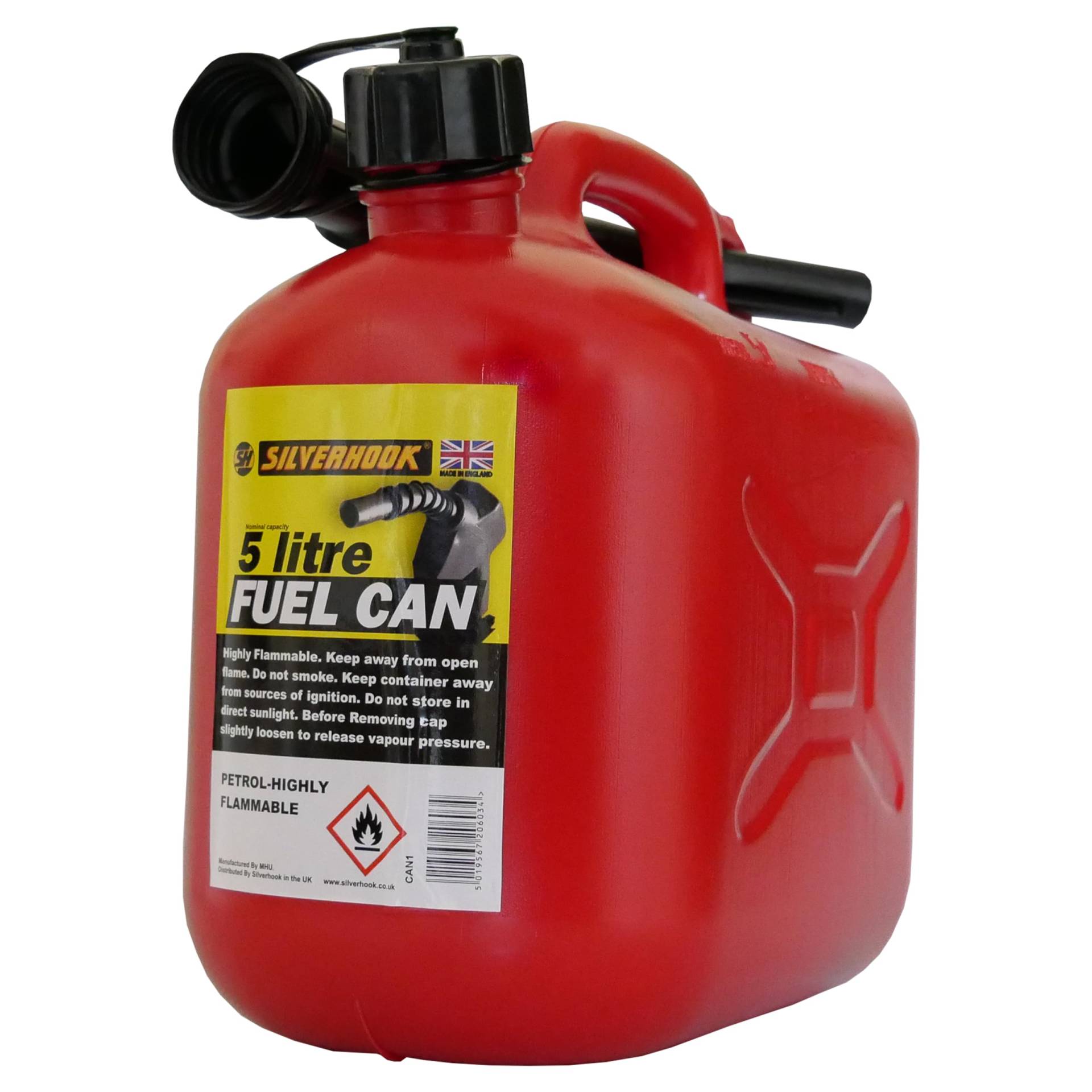 S Style Benzinkanister mit Ausgießer, Rot, 5 Liter S Style Benzinkanister mit Ausgießer, Rot, 5 Liter von Silverhook