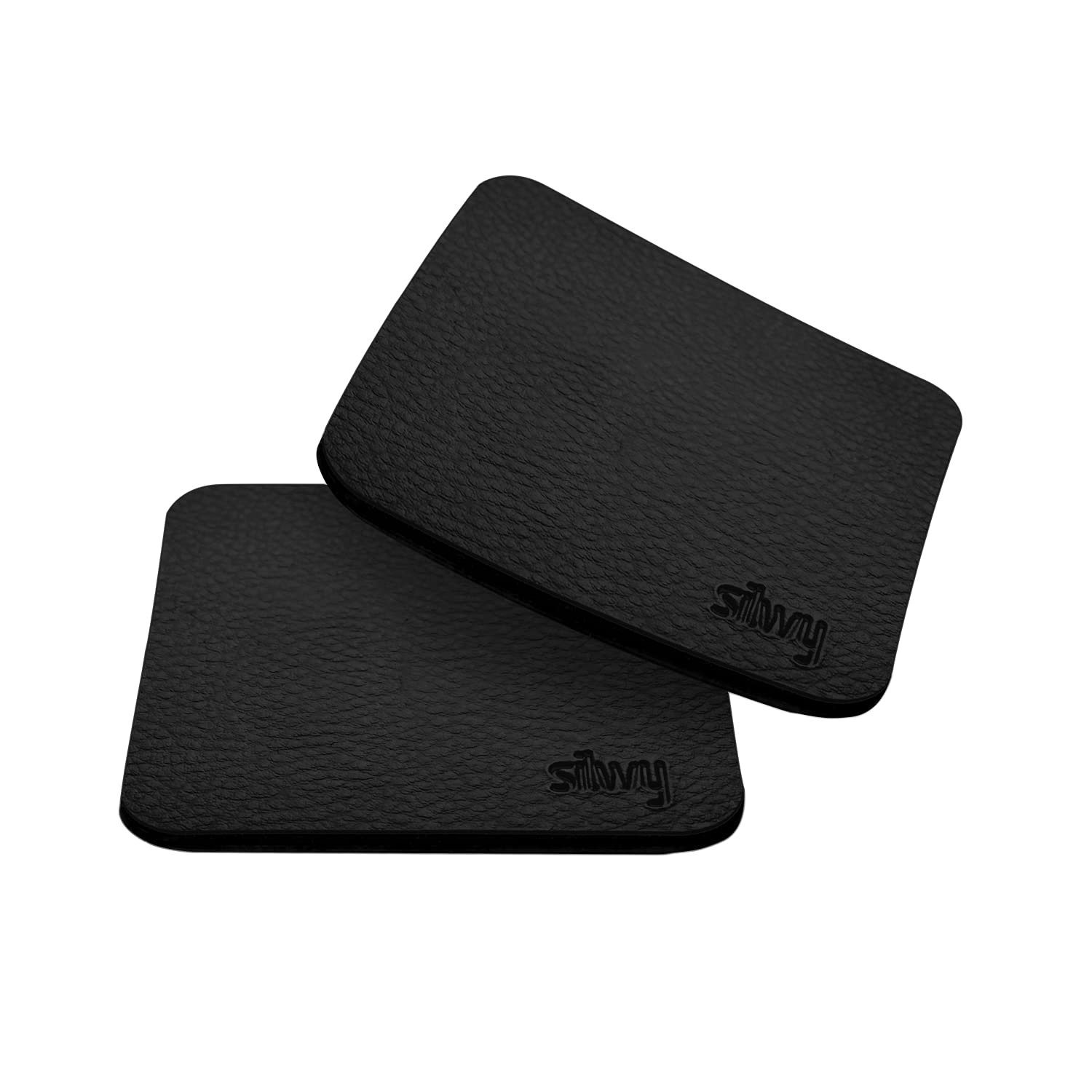 silwy® Metall-Nano-Gel-Untersetzer Black in Leder-Optik für standsichere und rutschfeste Magnet-Gläser – abwaschbar, wiederverwendbar und rückstandslos ablösbar – perfekt für Camping, Boote (2er Set) silwy® Metall-Nano-Gel-Untersetzer Black in Leder-Optik für standsichere und rutschfeste Magnet-Gläser – abwaschbar, wiederverwendbar und rückstandslos ablösbar – perfekt für Camping, Boote (2er Set) von silwy einfach anziehend.