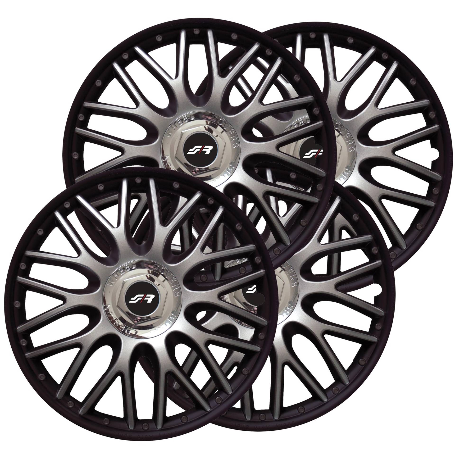 Simoni Racing ORD/15B 4er Set Universal Radzierblenden Orden Black 15" Zoll Radkappen Radzierblenden Radkappen grau schwarz Simoni Racing ORD/15B 4er Set Universal Radzierblenden Orden Black 15" Zoll Radkappen Radzierblenden Radkappen grau schwarz von Simoni Racing