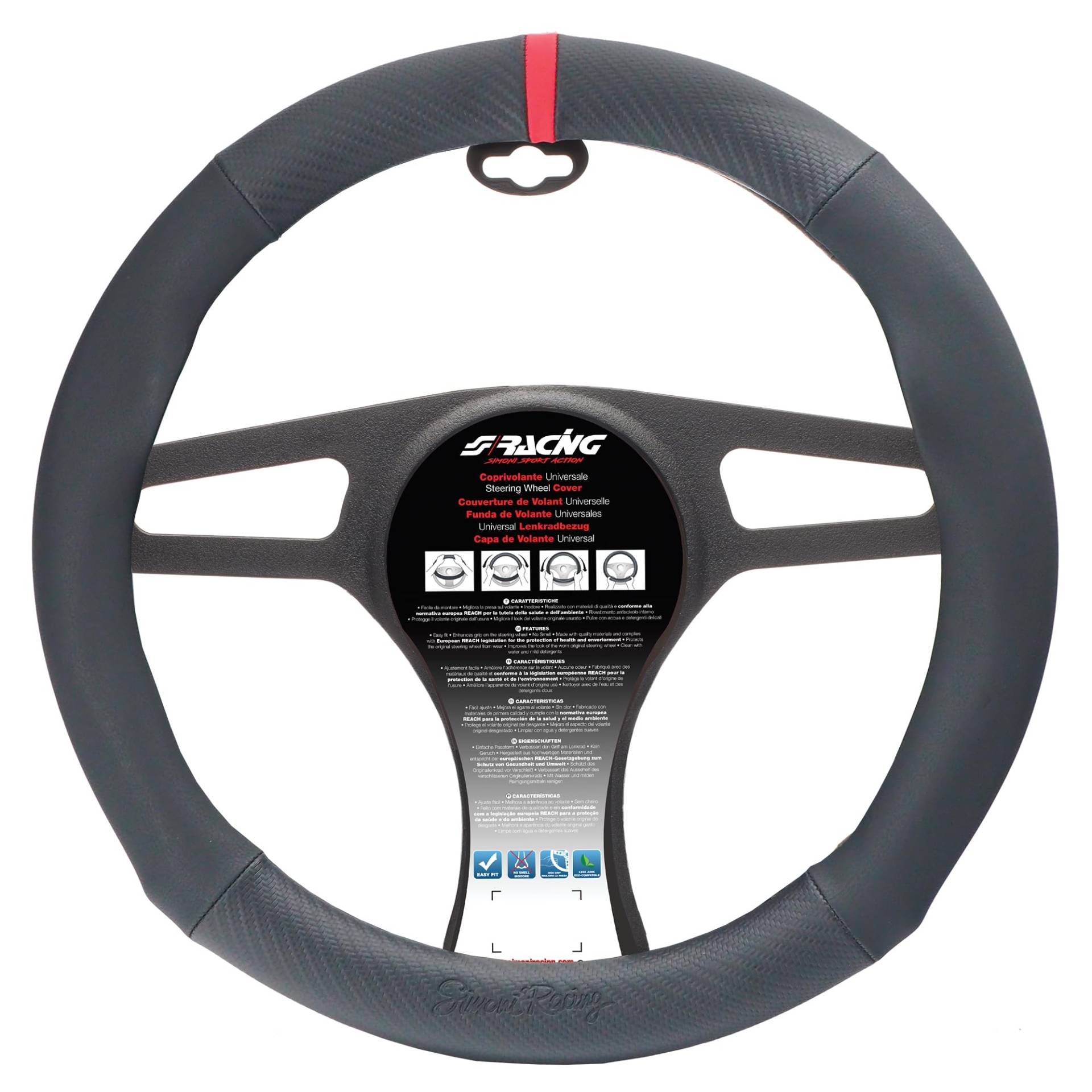 SIMONI RACING CVT/72 Lenkradhülle Universal Race Carbon Look SIMONI RACING CVT/72 Lenkradhülle Universal Race Carbon Look von Simoni Racing