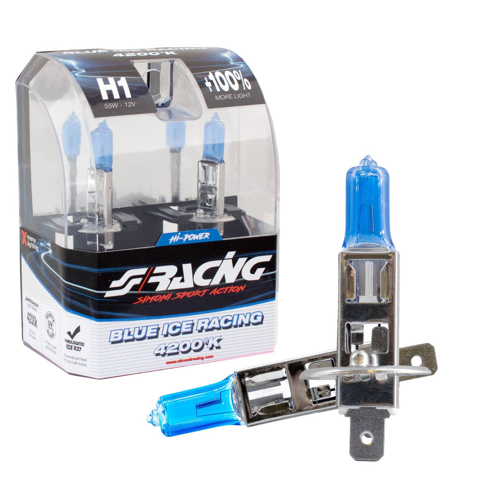 Simoni Racing BIR/H1 Halogen Bulb, Ice White Light von Simoni Racing