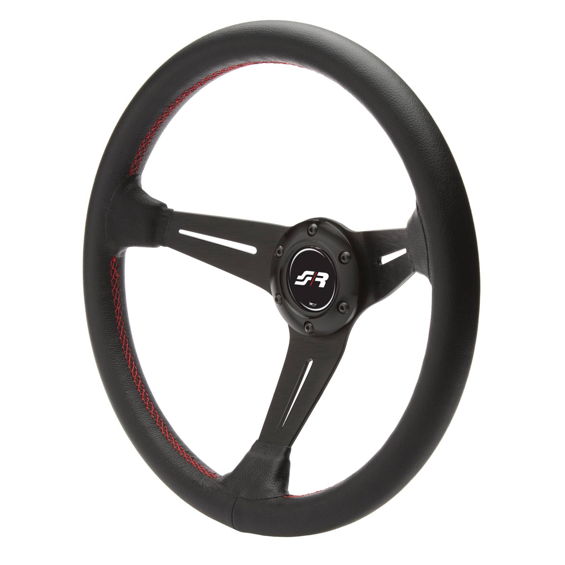 Simoni Racing CLASS Lenkrad Aus Echtem schwarzem Leder, Universal Simoni Racing CLASS Lenkrad Aus Echtem schwarzem Leder, Universal von Simoni Racing