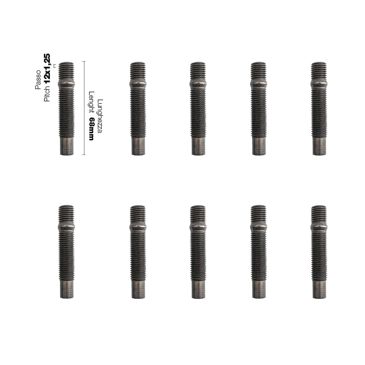 Simoni Racing CR/30-10 Kit 10 Radbolzen M 12x1.25 Länge 68 mm Simoni Racing CR/30-10 Kit 10 Radbolzen M 12x1.25 Länge 68 mm von Simoni Racing