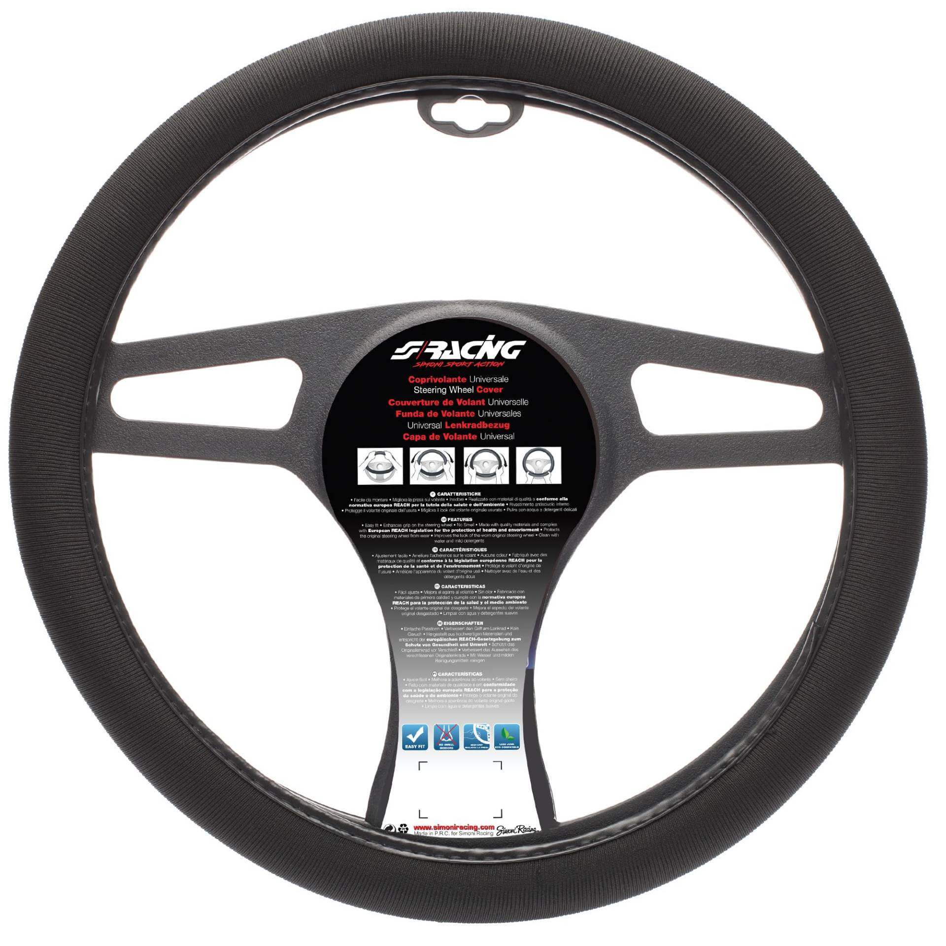 Simoni Racing CVT/11N Günstige 37 Universal Lenkrad Abdeckung, Schwarz Simoni Racing CVT/11N Günstige 37 Universal Lenkrad Abdeckung, Schwarz von Simoni Racing