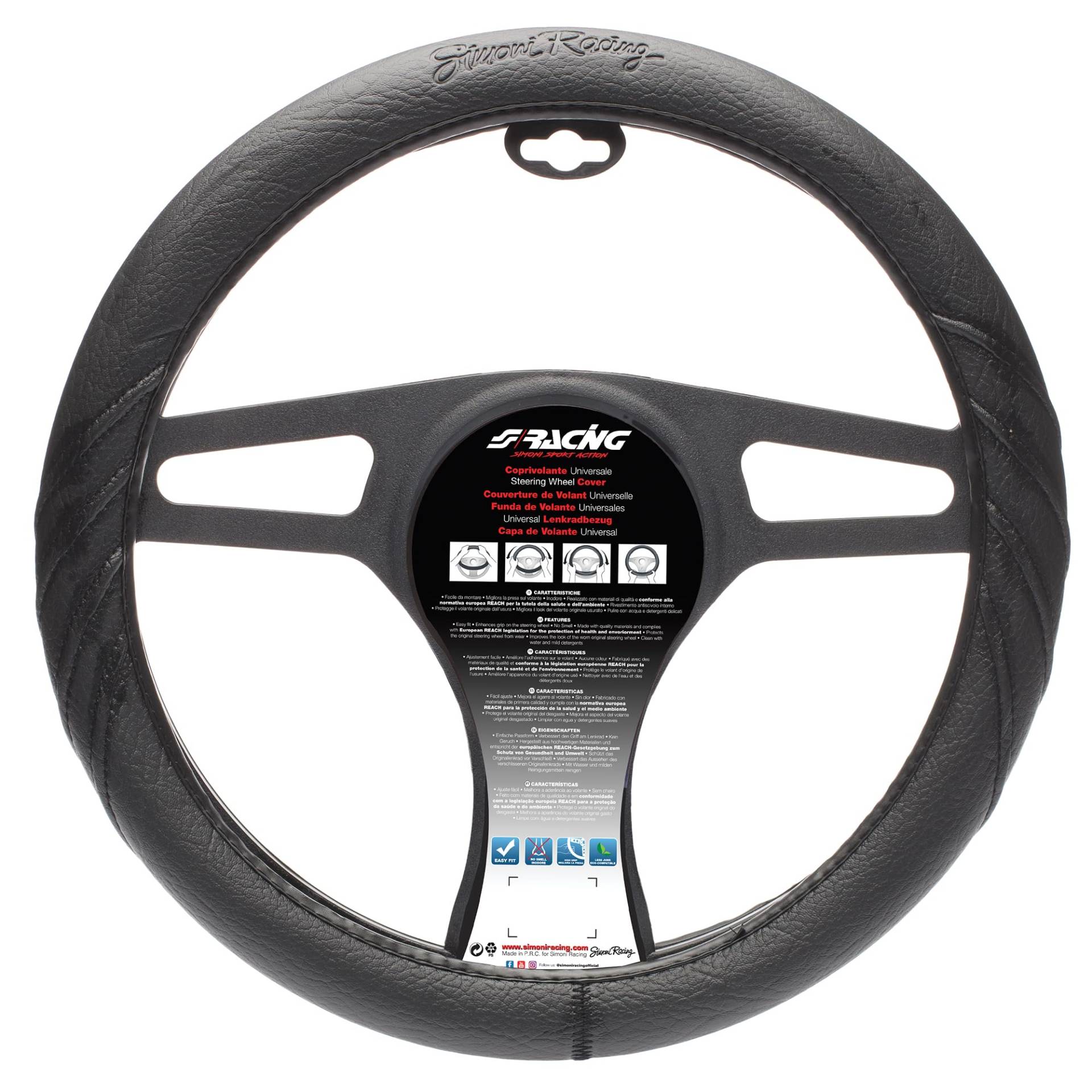 Simoni Racing CVT/23 Dunkle Universal Lenkrad Abdeckung, Schwarz Simoni Racing CVT/23 Dunkle Universal Lenkrad Abdeckung, Schwarz von Simoni Racing