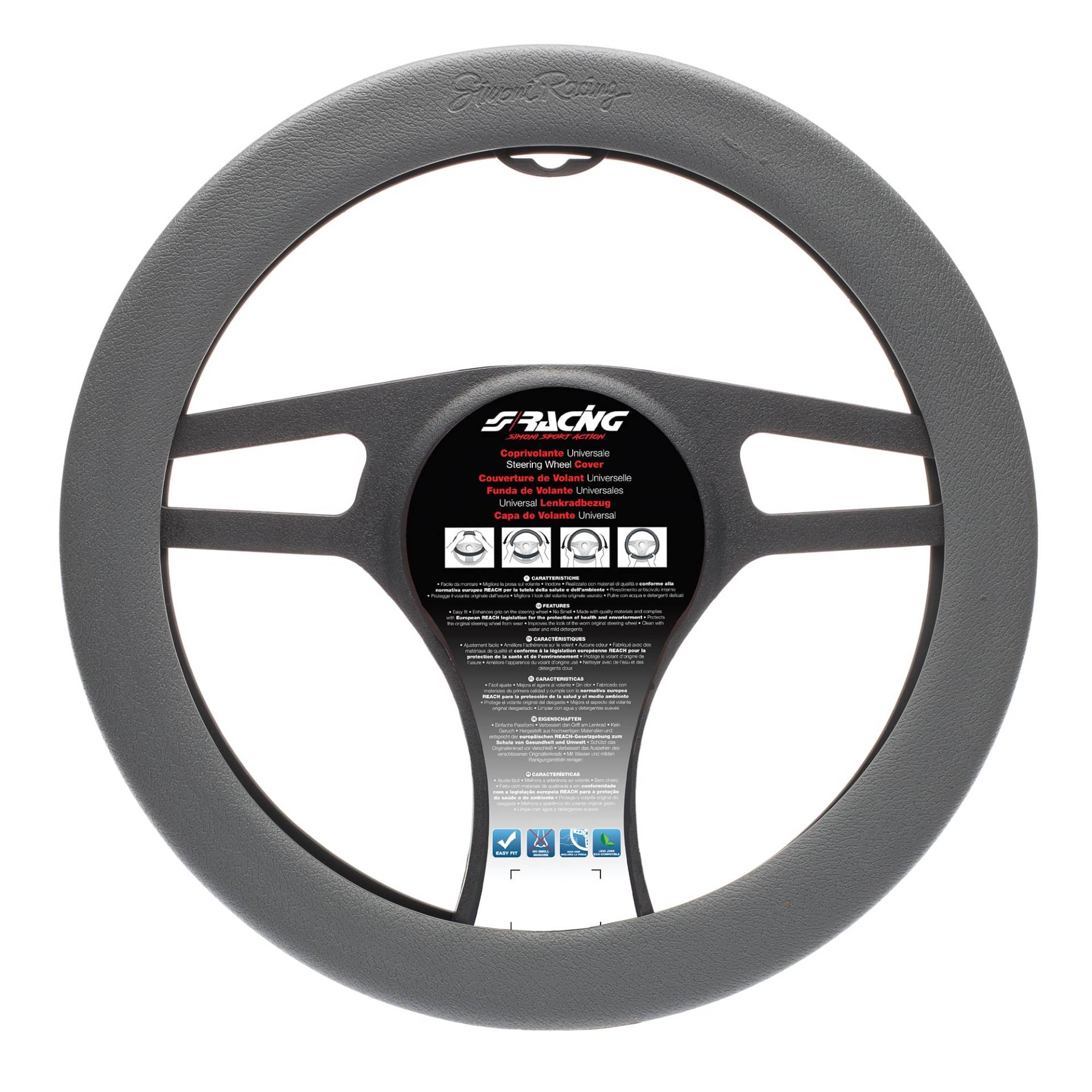 Simoni Racing CVT/33GR Universal Lenkrad Taschenbuch, Grau Simoni Racing CVT/33GR Universal Lenkrad Taschenbuch, Grau von Simoni Racing