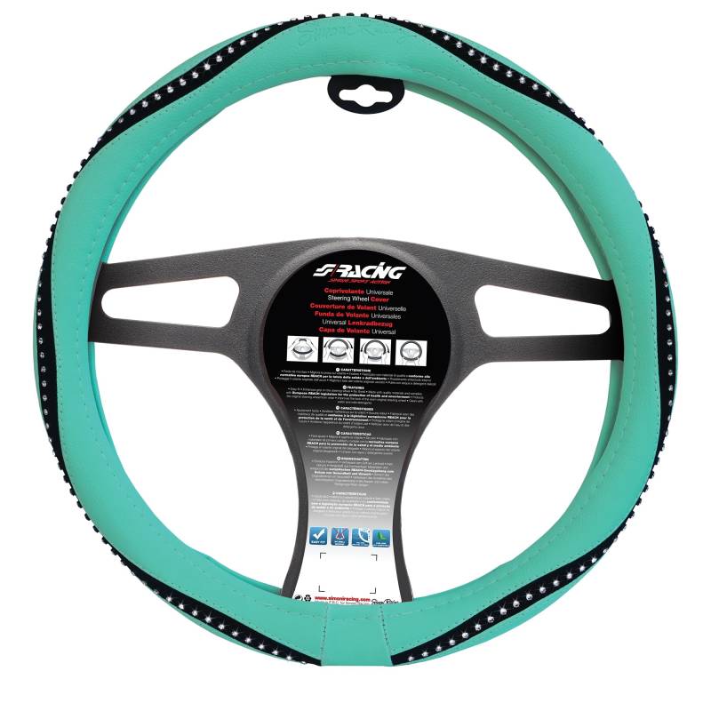 Simoni Racing CVT/65B Lenkradbezug Snappy Blue, Tiffany-Blau von Simoni Racing