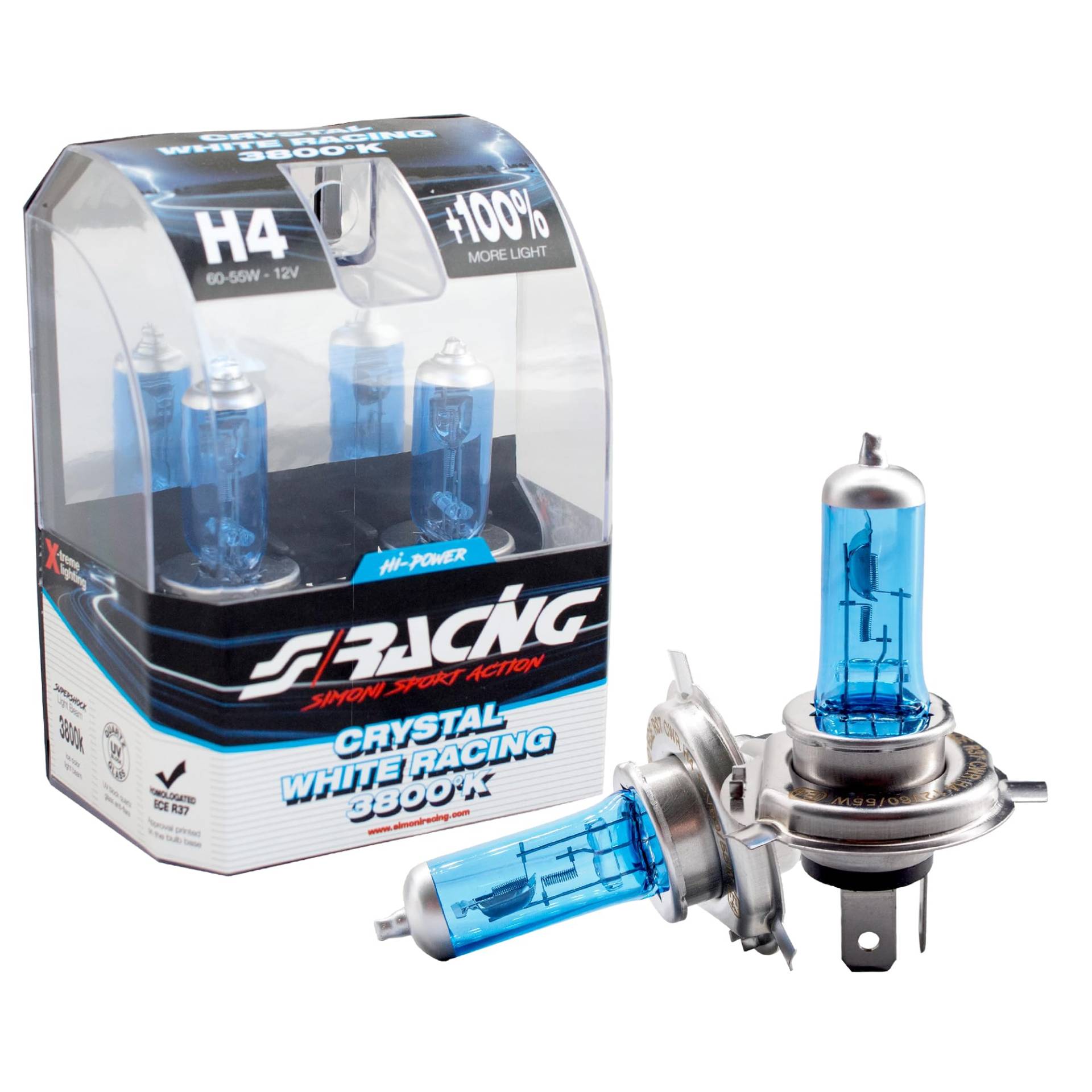 Simoni Racing CWR/H4 Halogen Bulb, Ice White Light Simoni Racing CWR/H4 Halogen Bulb, Ice White Light von Simoni Racing