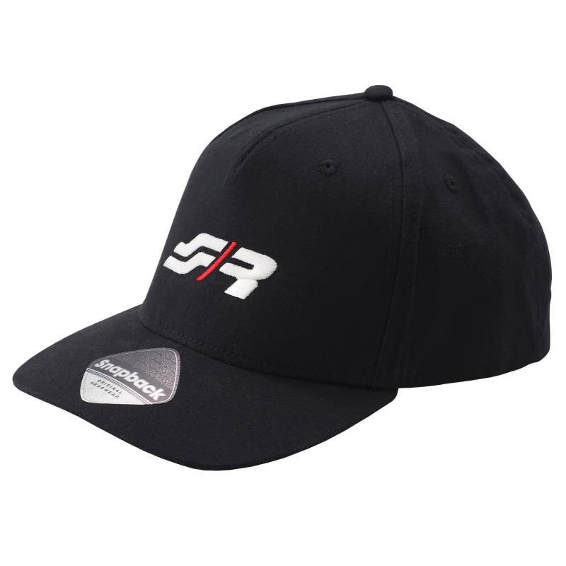 Simoni Racing Cap mit Schirm aus Baumwolle schwarz und gesticktem Logo von Simoni Racing