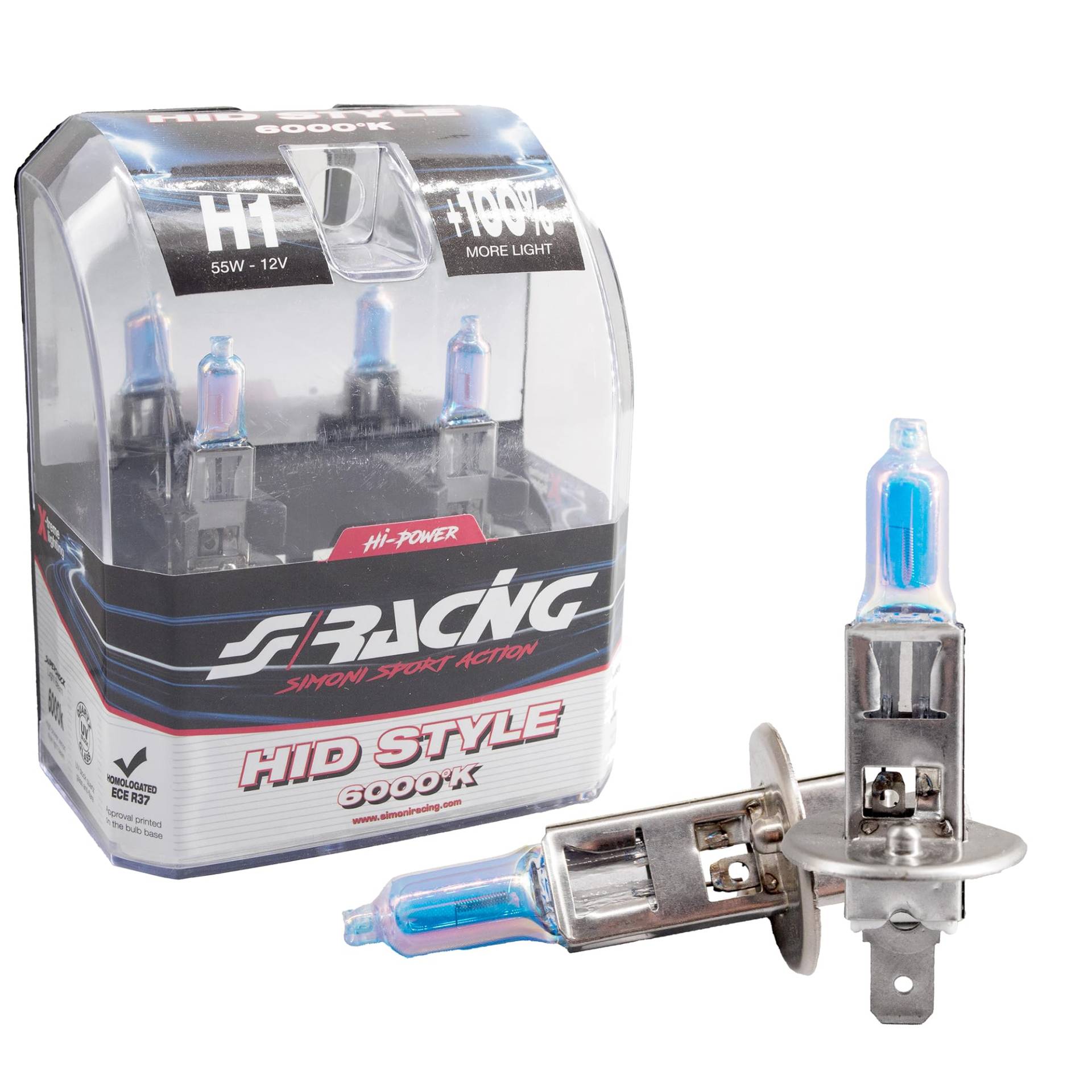 Simoni Racing HS1 Halogenbirne H1, Hyper White Light von Simoni Racing