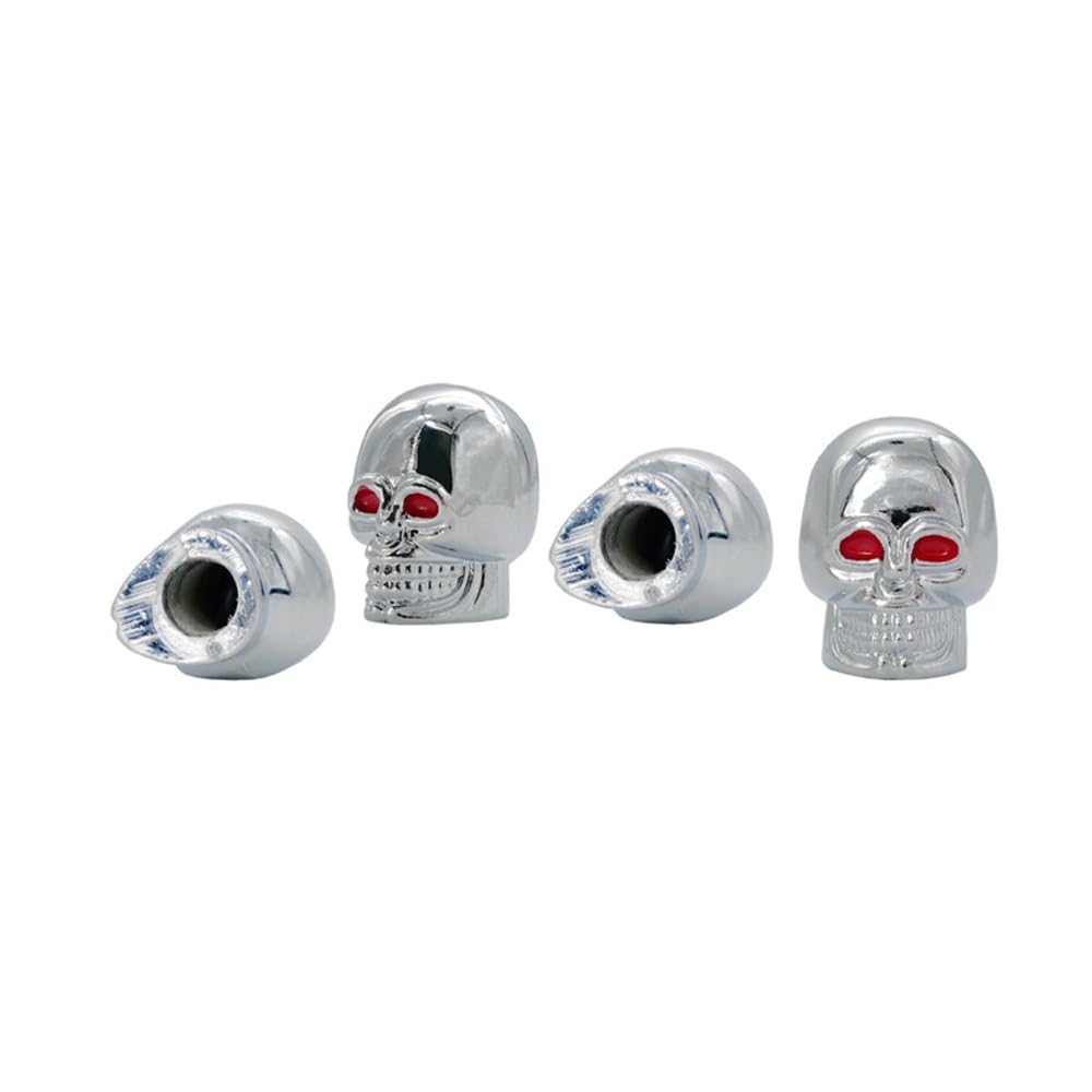 Simoni Racing Kappen/SKE Ventilkappen, aus Chrom, Totenkopf-Profil, 4 Stück Simoni Racing Kappen/SKE Ventilkappen, aus Chrom, Totenkopf-Profil, 4 Stück von Simoni Racing