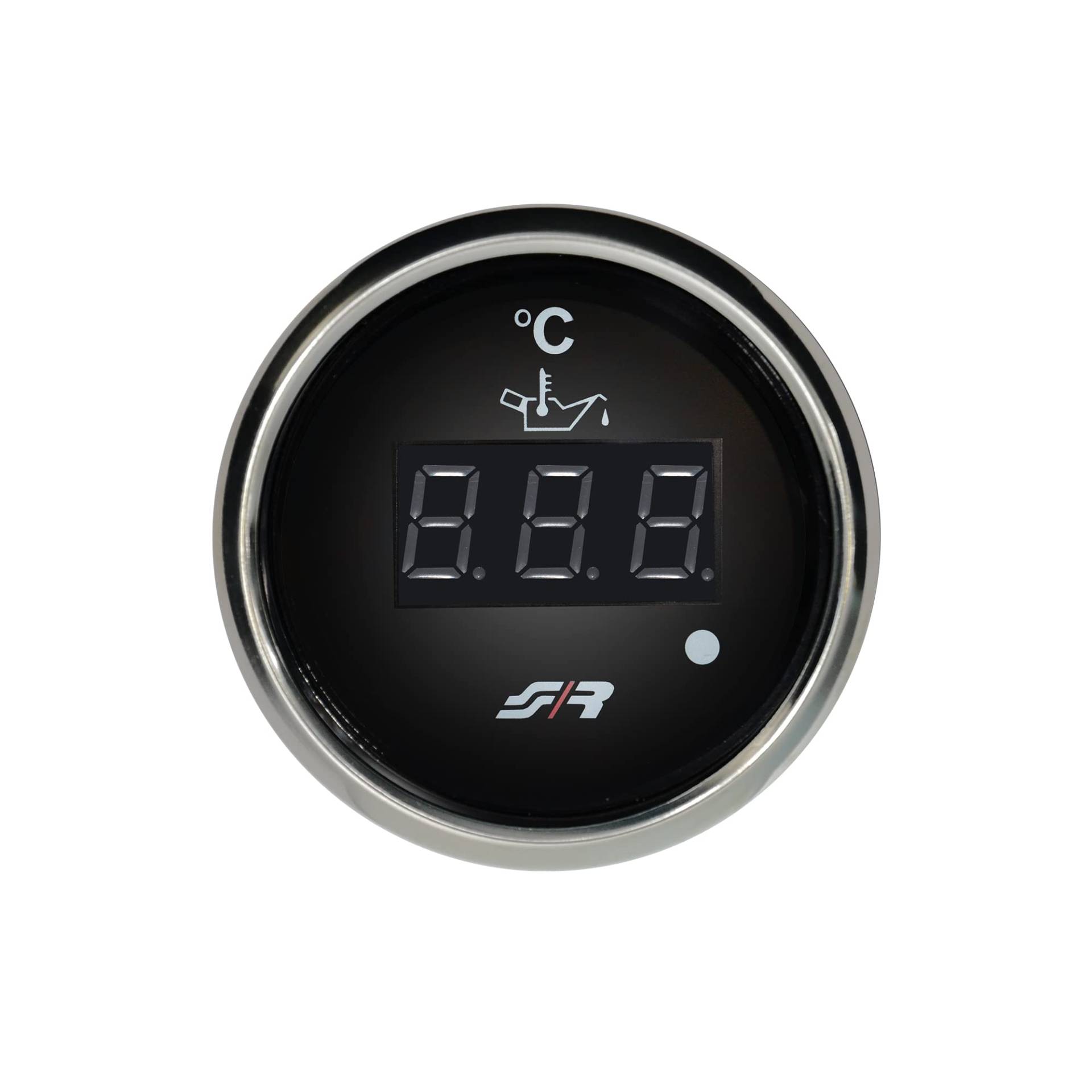 Simoni Racing OT/C Chrom-Rand Linie Öltemperatur-Instrument, Digitalanzeige Öltemperatur mit LED-Display für Auto oder LKW, rote Beleuchtung Simoni Racing OT/C Chrom-Rand Linie Öltemperatur-Instrument, Digitalanzeige Öltemperatur mit LED-Display für Auto oder LKW, rote Beleuchtung von Simoni Racing