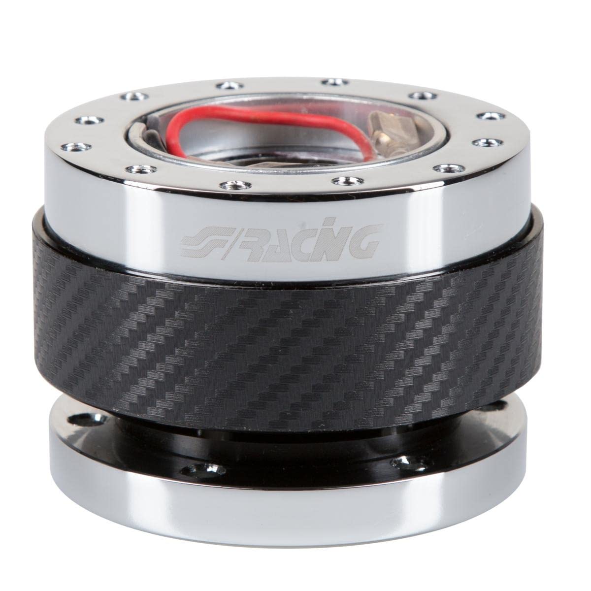 Simoni Racing Quick Release Lenkradnabe Karbon/Chrom - Länge 55mm, Schwarz Simoni Racing Quick Release Lenkradnabe Karbon/Chrom - Länge 55mm, Schwarz von Simoni Racing