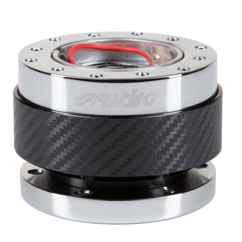 Simoni Racing Quick Release Lenkradnabe Karbon/Chrom - Länge 55mm, Schwarz von Simoni Racing