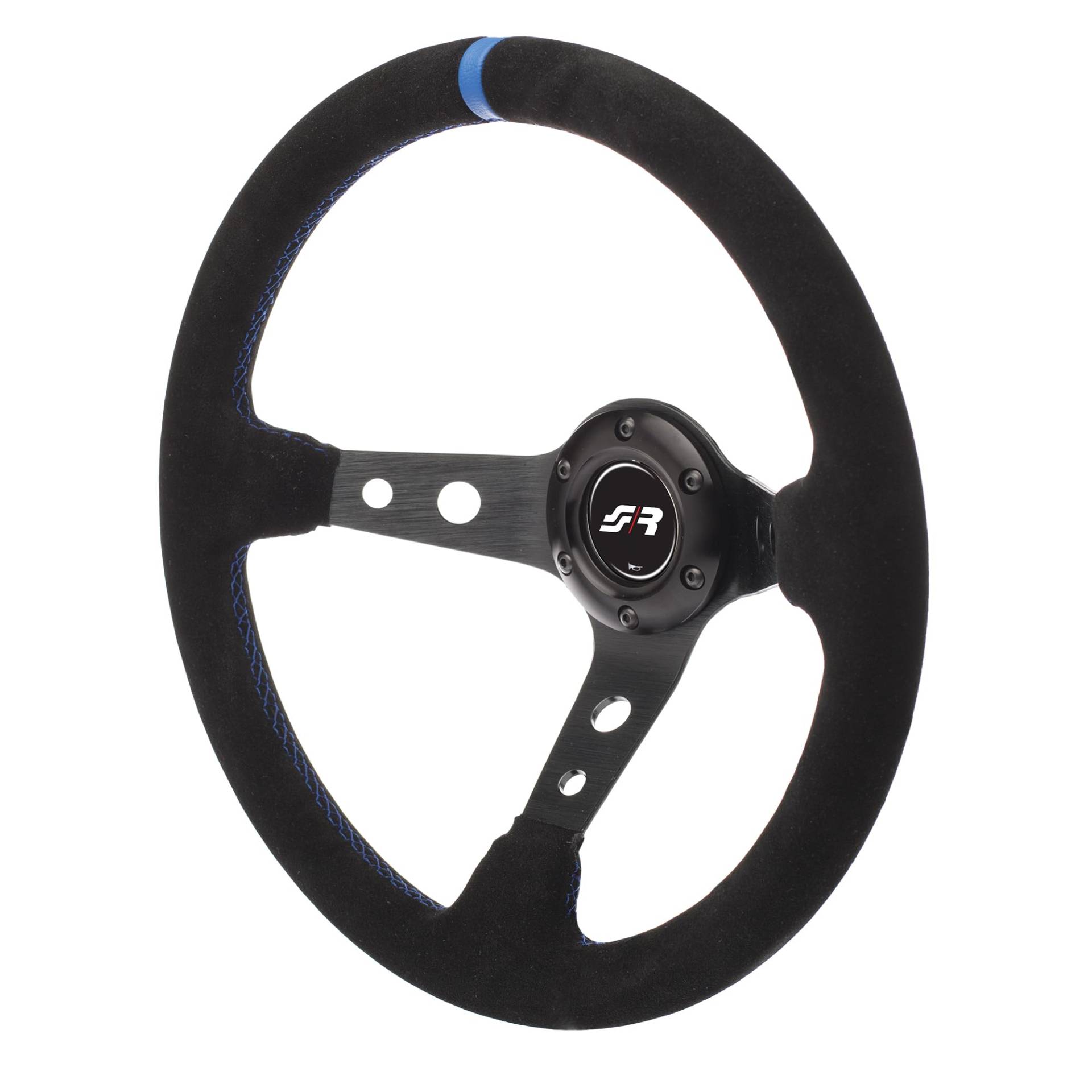 Simoni Racing SKDOWN Sport Steering Wheel Shakedown, Schwarz Light Blau Seams von Simoni Racing