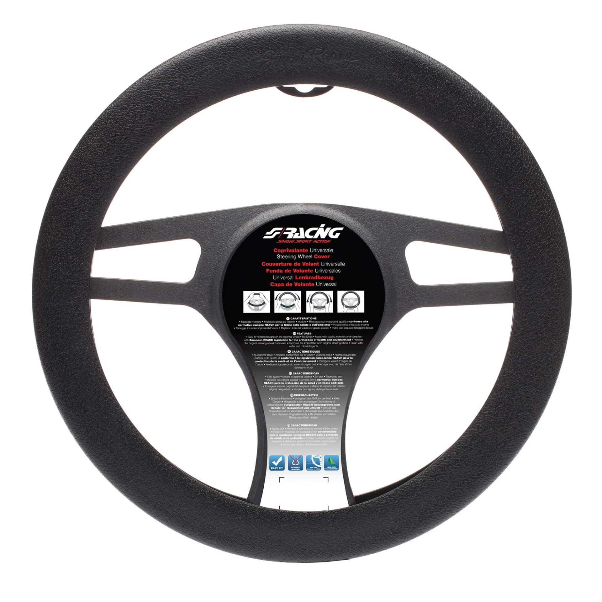 Simoni Racing CVT/33N Universal Lenkrad Taschenbuch, Schwarz Simoni Racing CVT/33N Universal Lenkrad Taschenbuch, Schwarz von Simoni Racing