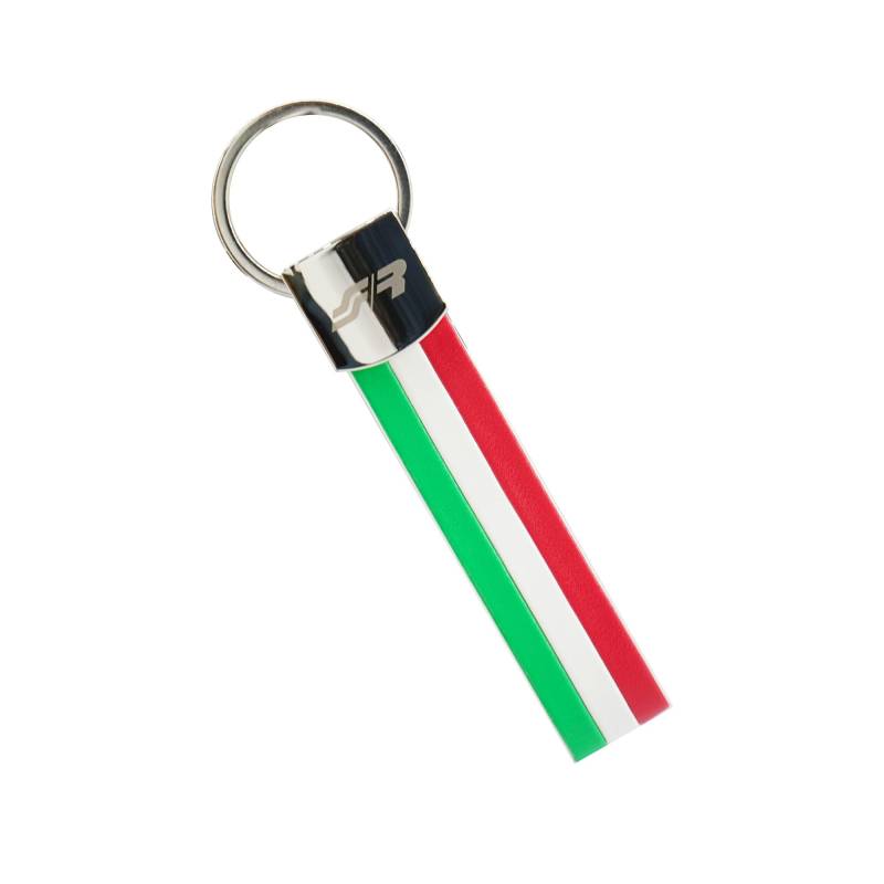 Simoni Racing SRK24 Schlüsselanhänger Tricolore Italien - Universeller Schlüsselanhänger aus Kunstleder, Widerstandsfähig und Kompakt mit Ringverschluss, Trikolore von Simoni Racing