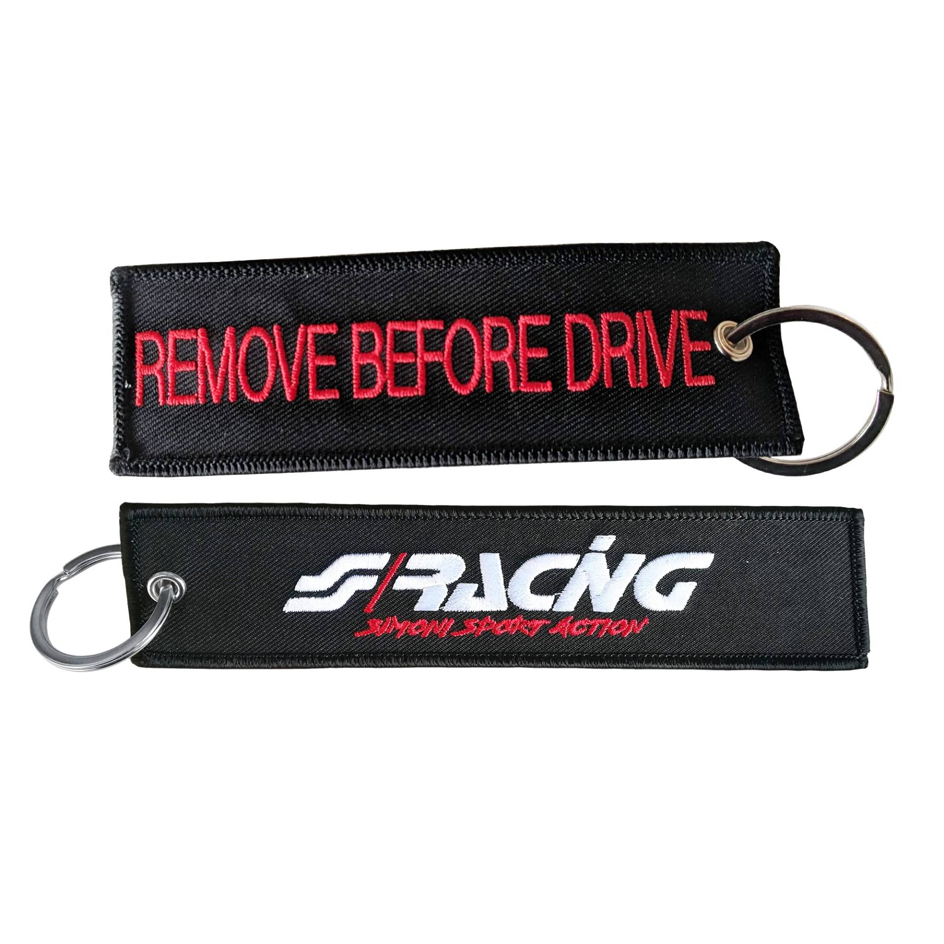 Simoni Racing SRK9 Schlüsselanhänger in Schwarzem Stoff Remove Before Drive, Schwarz Simoni Racing SRK9 Schlüsselanhänger in Schwarzem Stoff Remove Before Drive, Schwarz von Simoni Racing