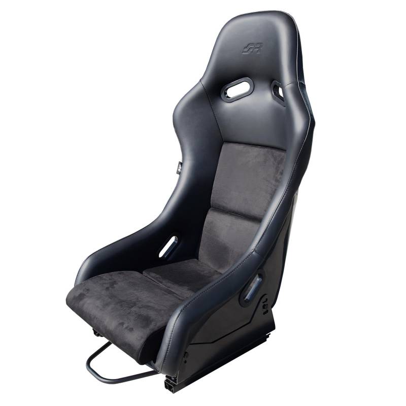 Simoni Racing SRSF/20 Sportsitz Ayrton – Fest, aus schwarzem Leder und Samt mit Fiberglas-Schale von Simoni Racing
